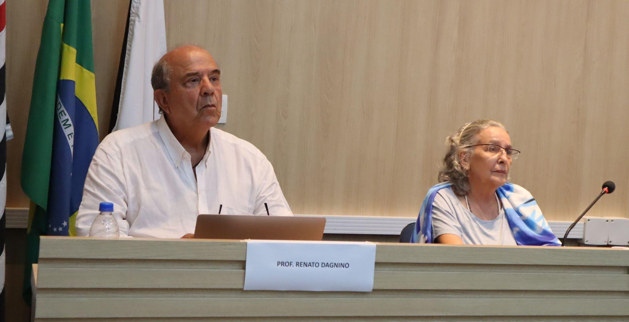 prof. dr. Renato Dagnino e profa dra. Leda Gitahy. (crédito: Nayra Prates)